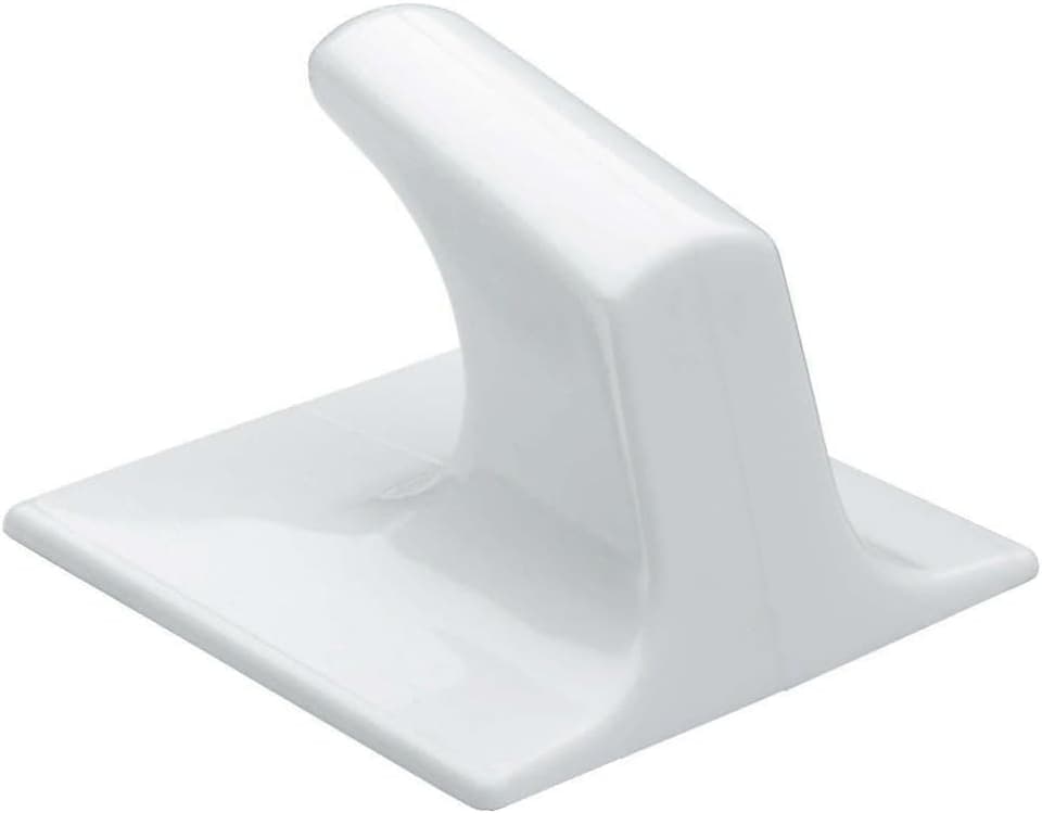 image 1 of Pair of White Self Adhesive Hooks - LS51-Square Shaped-Ideal for use with Holland Plastics Strip Blinds and Many Other uses