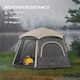 image 6 of Outsunny Instant Camping Tent, 4 Person Easy Setup Dome Tent | Grey | Dark Grey | 2.8L x 2.4W x 1.55H m