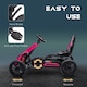 image 4 of HOMCOM Children Pedal Go Kart, Kids Ride On Racer with Adjustable Seat, Swing Axle, Shock Absorption EVA Tyres, Handbrake, for Ages 3-8 Years, Pink
