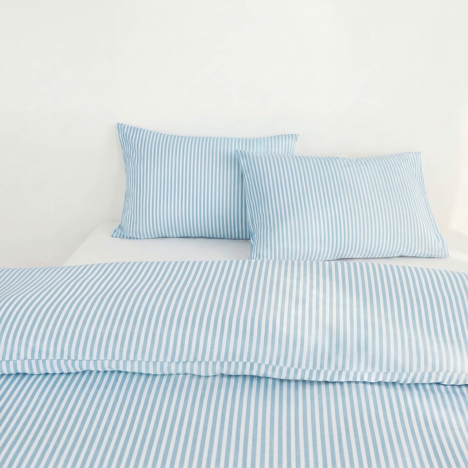 image 1 of Martex Studio Edition Blue Pinstripe Duvet Cover Set - Superking
