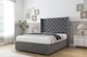 image 2 of Sloomy Dior Armour Coniston Divan Bed With Mattress No Drawers With 54" Wingback Headboard 4' Small Double | Grey | Armour | Small Double | 1