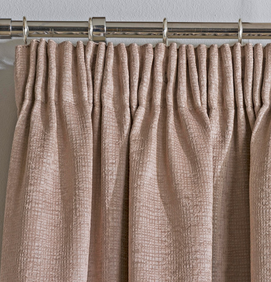 image 1 of Enhanced Living Matrix Latte Natural 66 x 72 inch (168x183cm) Tape Top Thermal Noise reducing Dim Out Curtains (PAIR)