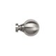 image 2 of 35mm Fixed Length Metal Curtain Pole Set Satin Silver Ball Finial 70cm | Silver | Silver