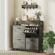 image 10 of HOMCOM Shoe Cabinet with 4 Flip Drawers, Holds 12-20 Pairs Brown | 98W x 24D x 95H cm