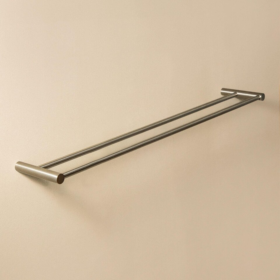 image 1 of COSMIC Double Towel rail, Gloss Chrome, Wall-mounted, 60 cm. Collection Logic