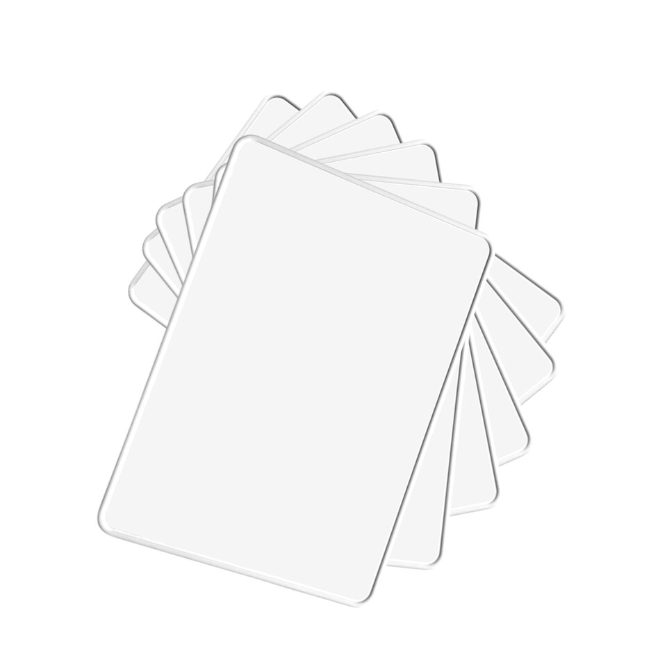 image 1 of Pack of 6 A4 Double Sided Magnetic Erasable MDF Plain Whiteboards With White Border | White | White