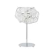 image 7 of ValueLights Polished Chrome And Clear Acrylic Jewel Intertwined Rings Design Table Lamp