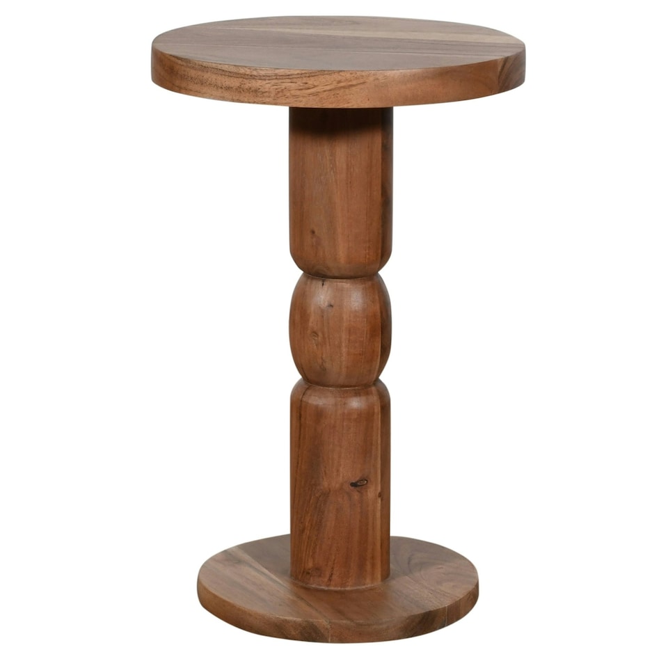 image 1 of Jaipur Acacia Wood Freestanding Side Table Brown