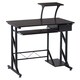 image 1 of HOMCOM Computer Desk Quality Office Home PC Shelf Tray Wood Station Dark Brown