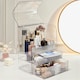 image 3 of Living and Home 3-Tier Transparent Cosmetics Makeup Storage Organizer