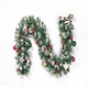 image 1 of Neo 2m Candy Cane Baubles Garland Festive Foliage Garland Wreath PVC Christmas Decoration | Green | Green Red