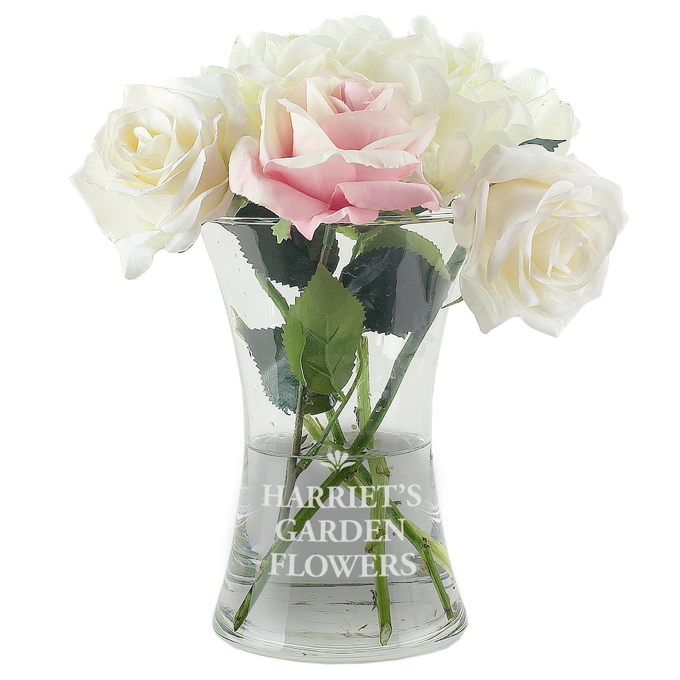 image 1 of Personalised Waisted Glass Vase | Clear