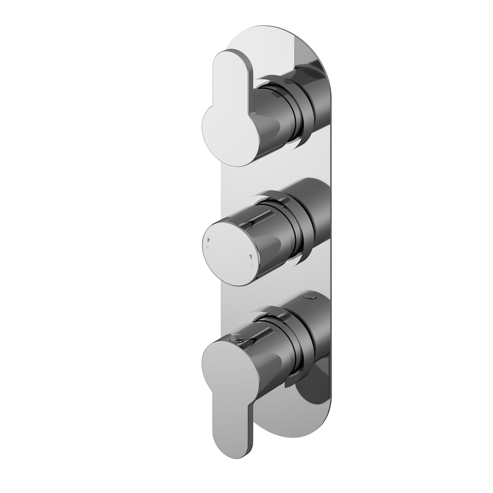 image 1 of Balterley Pride Round Concealed Thermostatic Triple Shower Valve 2 Outlets