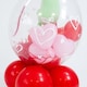 image 4 of Valentine's Day You're Pear-fect Hand Drawn Hearts Stuffed Balloon Display Keepsake Gift with Pear Plush Toy - Inflated Balloon In A Box Red
