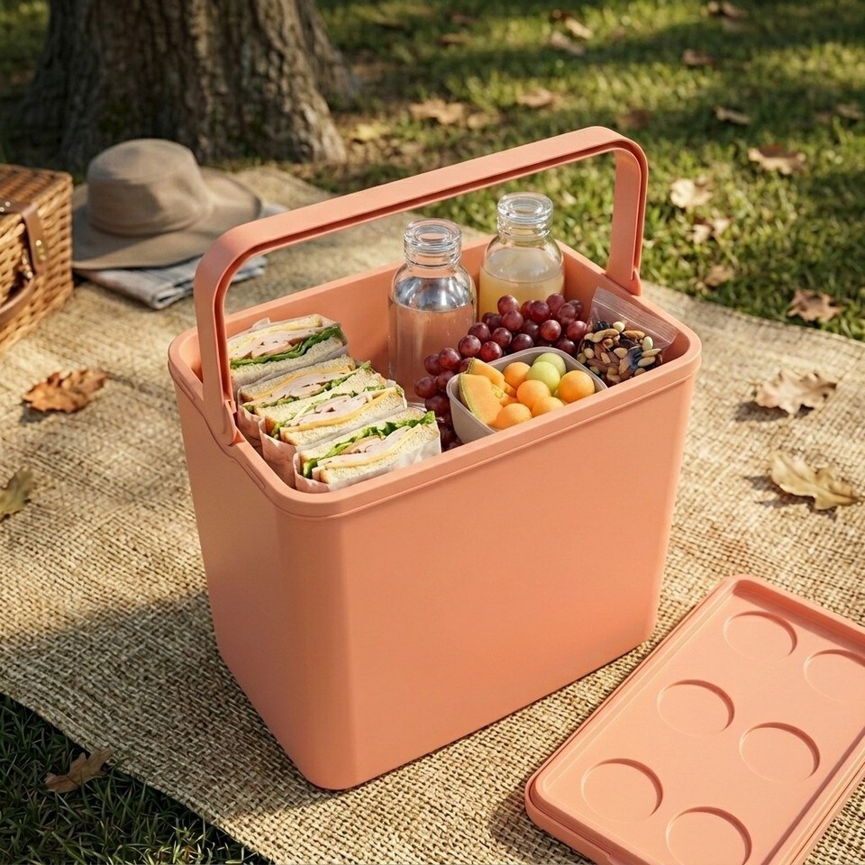 image 1 of Large 24L Pastel Coloured Cooler Box