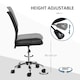 image 4 of Vinsetto Armless Office Chair with Adjustable Height Mesh Back Wheels Black