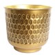 image 3 of 20cm Gold Honeycomb Metal Planter by Leaf