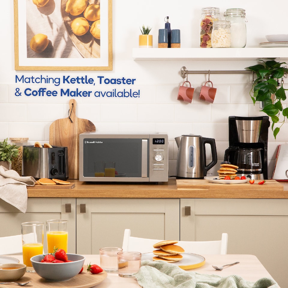 image 1 of Russell Hobbs RHMD828SS, 20L Classics Digital Microwave in Stainless Steel