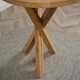 image 9 of Oregon Round Oak Dining Table with 4 Harvard Oak Chairs Brown