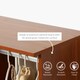 image 6 of HOMCOM Open Wardrobe on Wheels, Bedroom Wardrobe with Clothes Hanging Rail, 3 Storage Shelves, Mobile Garment Rack for Cloakroom, Hallway, Walnut