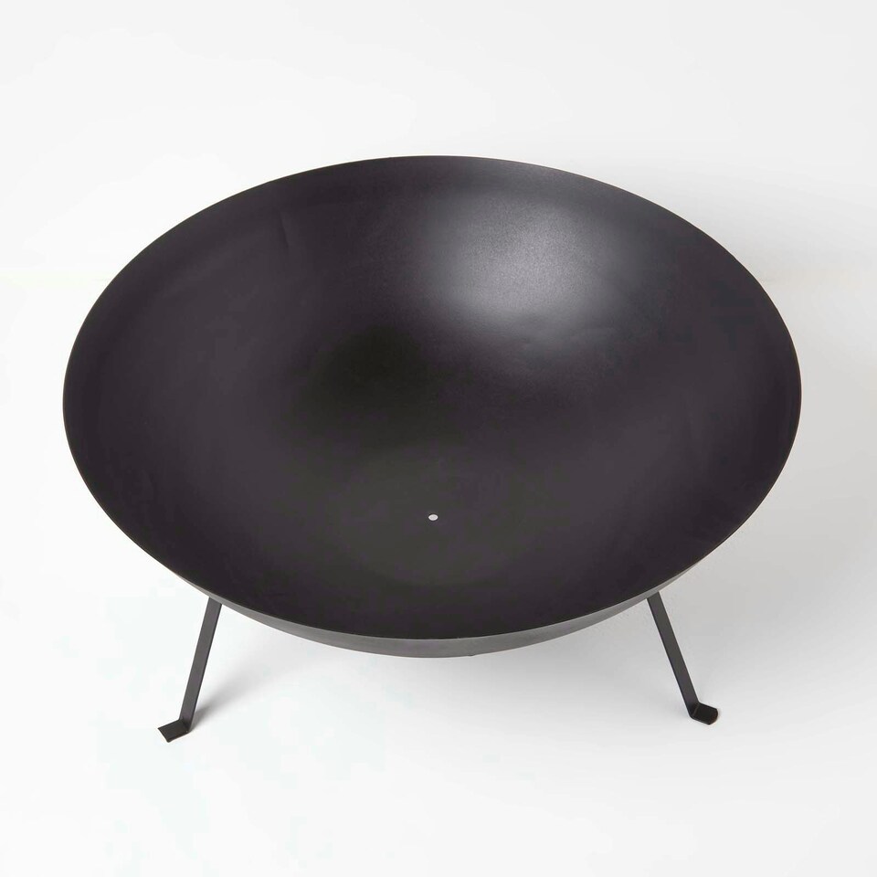 image 1 of Homescapes Metal Fire Bowl with Stand