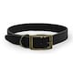 image 1 of HugglePets Legacy Leather Dog Collar - Black Black | M