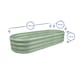 image 3 of Harbour Housewares Rounded Galvanised Steel Raised Garden Bed - 180cm x 90cm - Ivory