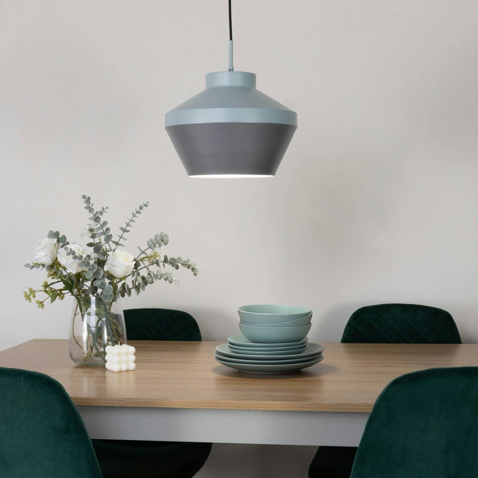 image 1 of BHS Lexi Ceiling Pendant | Grey | Mint and Pewter | 1