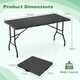 image 4 of COSTWAY 152 cm Portable Folding Picnic Table Dining Table Black