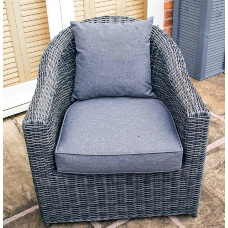 image 1 of 4 Seater Grey Weave Sofa Set