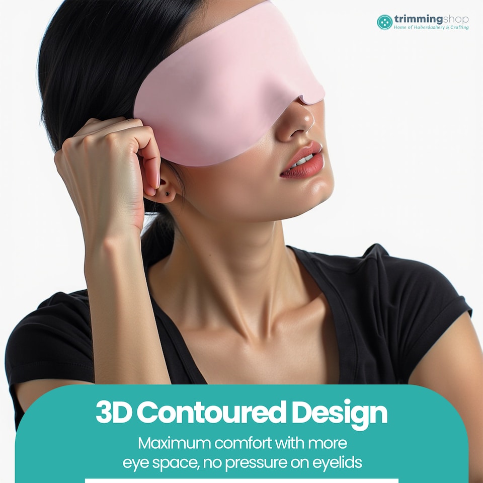 image 1 of 3D Sleep Eye Mask with Adjustable Strap Luxury Blindfold Sleep Mask