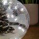image 4 of 15cm Festive Christmas Crackle Effect Glass Lodge Scene LED Light Ball