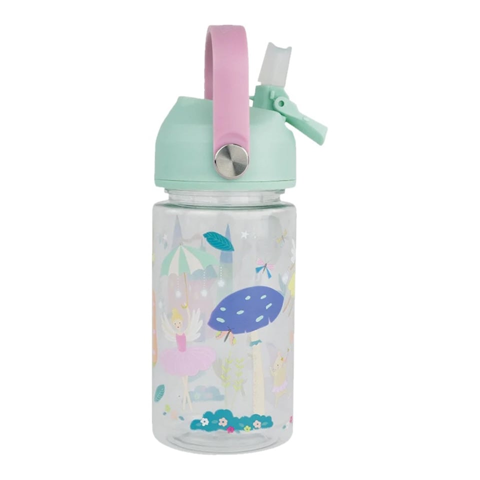 image 1 of Floss & Rock Clear Drink Bottle 450ml - Enchanted Multi | One Size