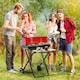 image 2 of Outsunny Foldable Charcoal Trolley Barbecue BBQ Grill Cooker Smoker W/ Wheels