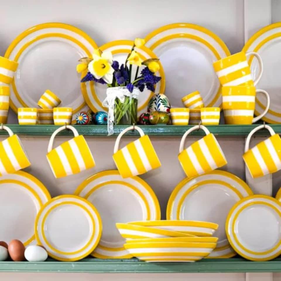 image 1 of Pasta Bowl: 1 x 24cm Pasta Bowl Cornishware Yellow, Ceramic