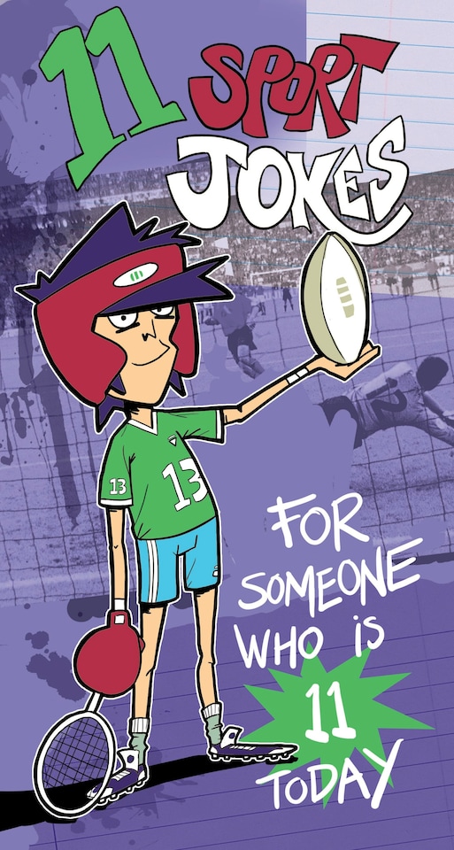 image 1 of 11th Birthday 11 Funny Sports Jokes - Funny Kid's 11th Birthday Card
