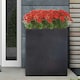 image 9 of Narrow Faux Lead Light Concrete Trough Garden Planter H72 L60.5 W22.5 cm, 98 ltrs Cap.