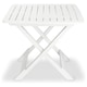 image 6 of Folding Table and 2 Chairs Set Outdoor BBQ Barbecue Picnic Garden Camping Hiking | White | White