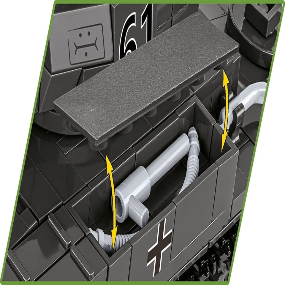 image 1 of Panzerkampfwagen II Ausf. F brick tank model - COBI 2597 - 812 bricks