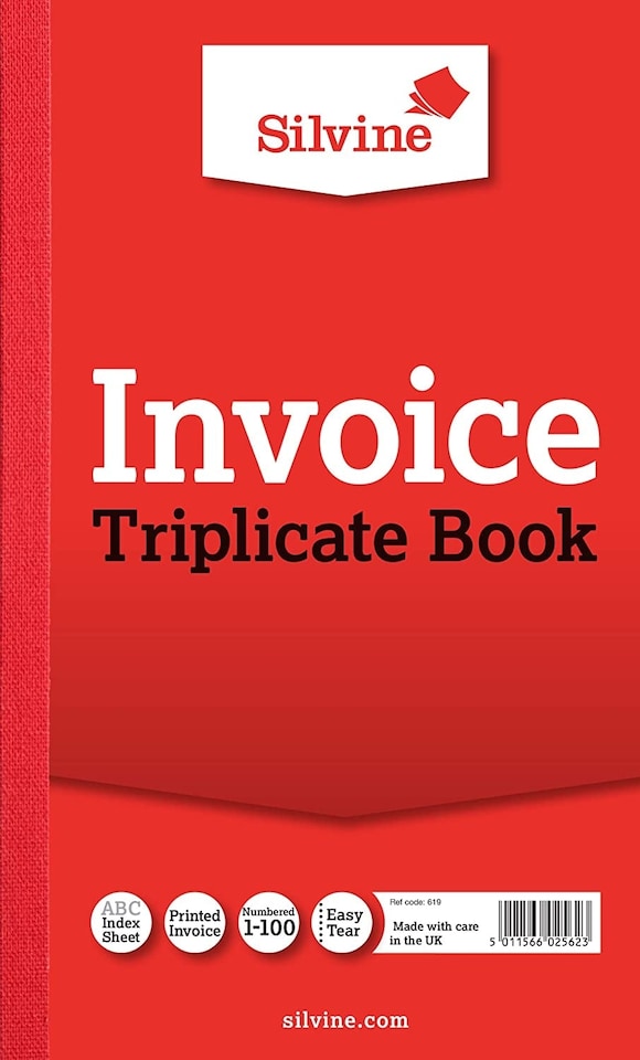 image 1 of Triplicate Invoice Book 8.25"x5" (210 x 127mm)