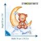 image 3 of Cute Baby Teddy Bear Moon Blue Star Mini Cardboard Cutout 92cm