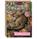 image 1 of Cat Lover Grey Tabby Laying Flower Meadow Woman Her Birthday Card