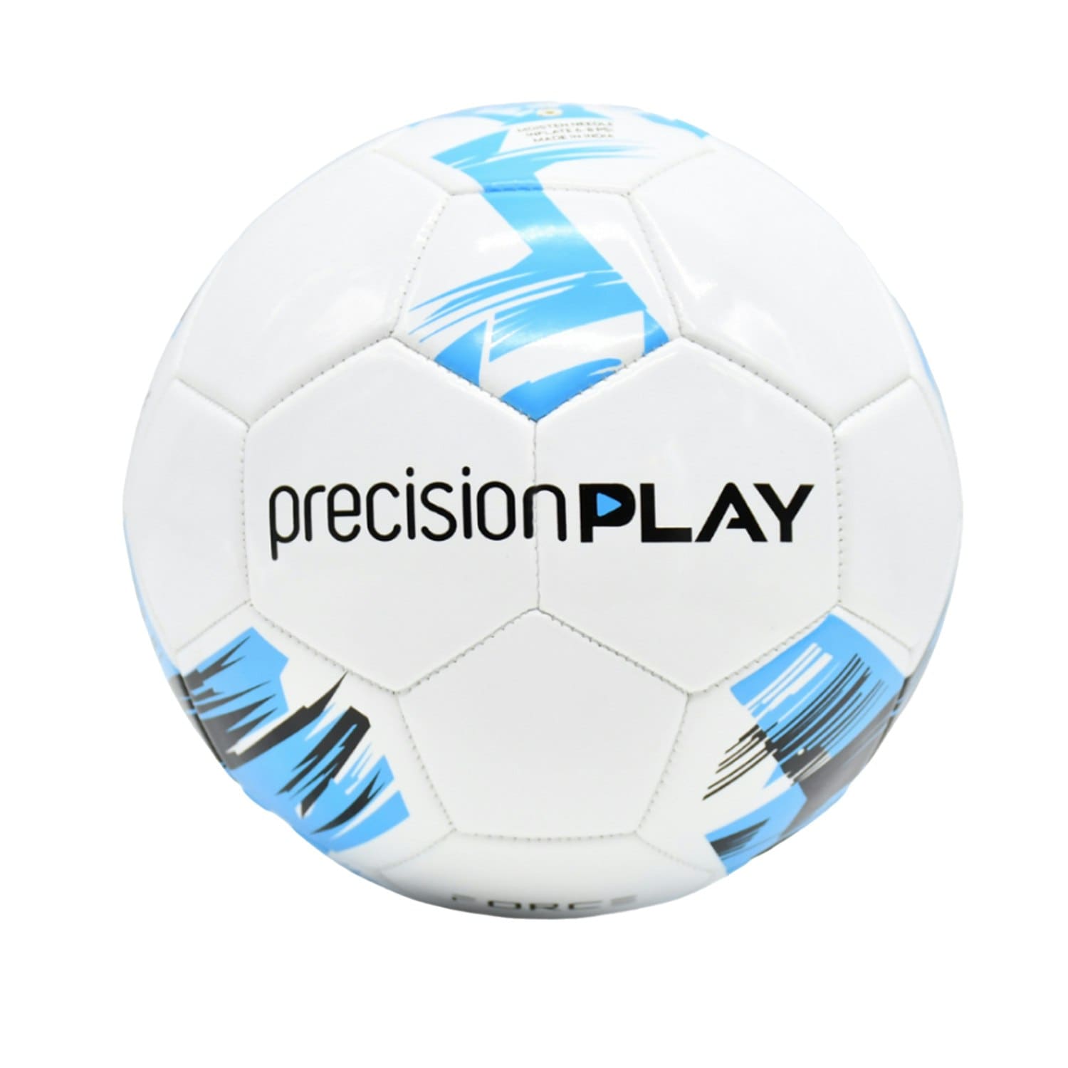 PrecisionPLAY Force Football - White/Fluorescent Blue/Black - 4