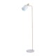 image 1 of White Floor Lamp with Marble Foot and Gold Details