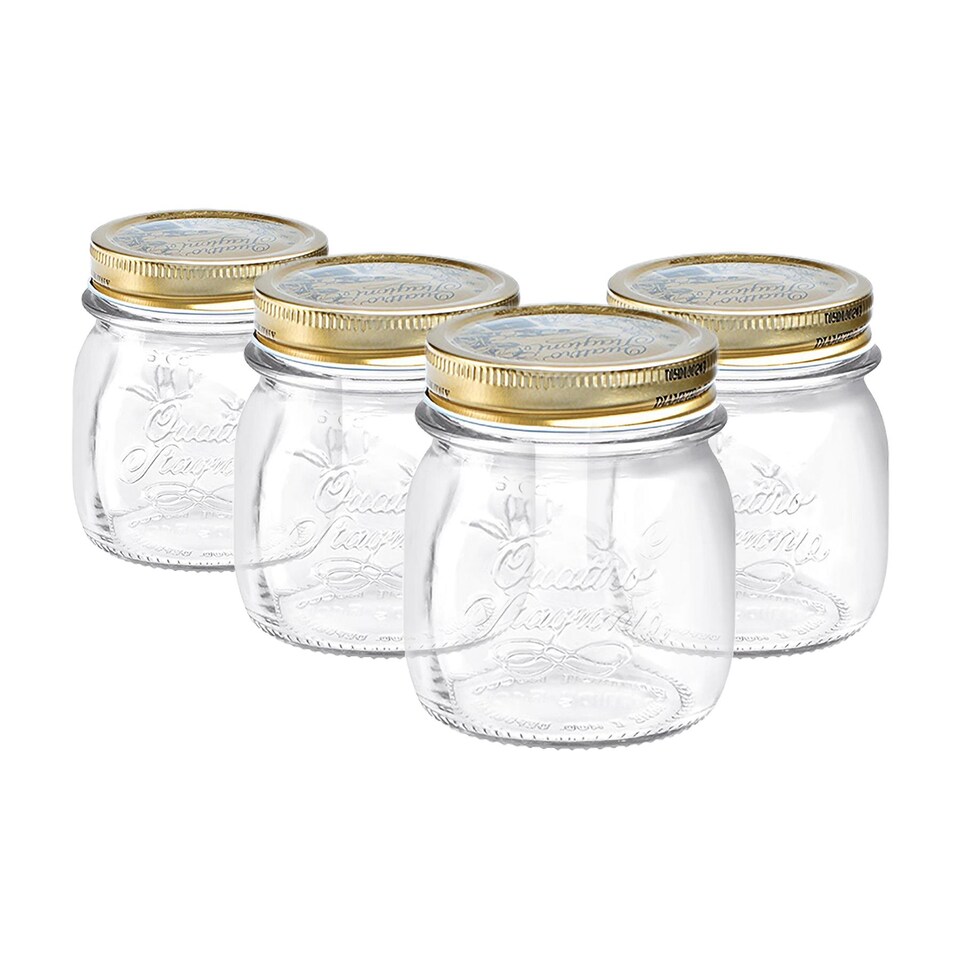 image 1 of Bormioli Rocco Quattro Stagioni Glass Preserving Jars - 250ml - Clear - Pack of 4