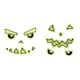 image 1 of Glow in the Dark Pumpkin Face Halloween Gel Stickers - Pack of 2