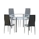 image 1 of Modern 5 Piece Round Glass Dining Set 120cm Table