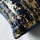 image 3 of BHS Foil Print Cushion, Navy & Gold