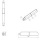 image 5 of 2pk Lift Off Bullet Hinge Weld On with Grease Nipple 16x120mm Heavy Duty Door Silver