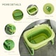 image 7 of HOMCOM Foldable Baby Bathtub for Newborns Infants Toddlers w Stool - Green